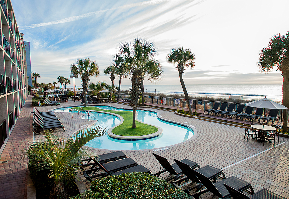 Oceanfront Pool Deck with Lazy River