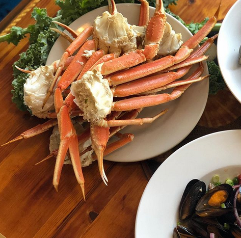 Crab Legs on a plate