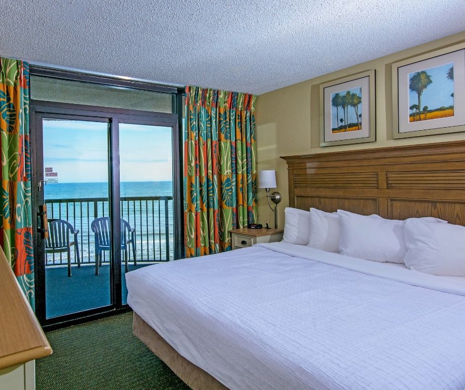 Oceanfront King Bedroom in Oceanfront 3 Bedroom Condo