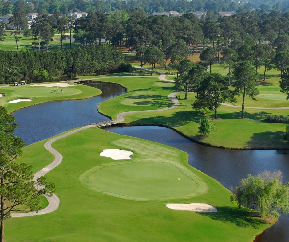 Drone of Golf Course Green