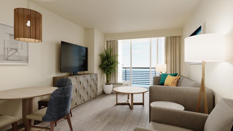 Pinnacle Oceanfront 1 BR Queen Suite - Living Room Overview