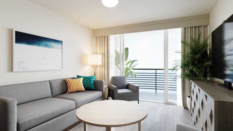 Oceanfront Three Bedroom - Living Room