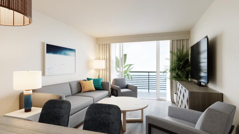 Oceanfront Three Bedroom - Living Room Overview