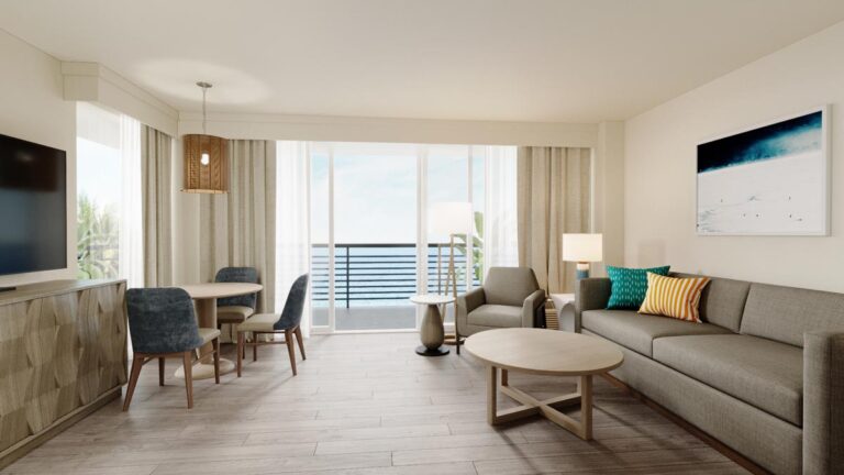 Pinnacle Ocean View Deluxe 1 BR Queen Suite - Living Area Overview