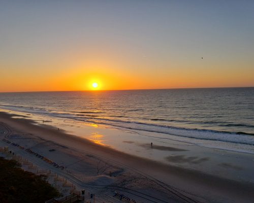 Sunrise over the ocean