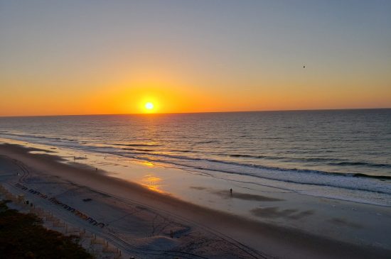 Sunrise over the ocean