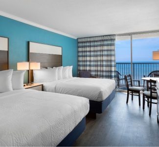 oceanfront room with two beds