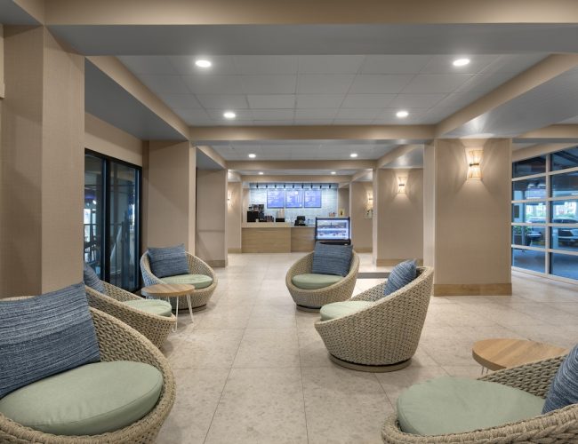Pinnacle Tower lobby area by Compass Joe's