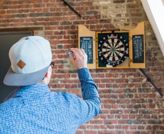 playing darts